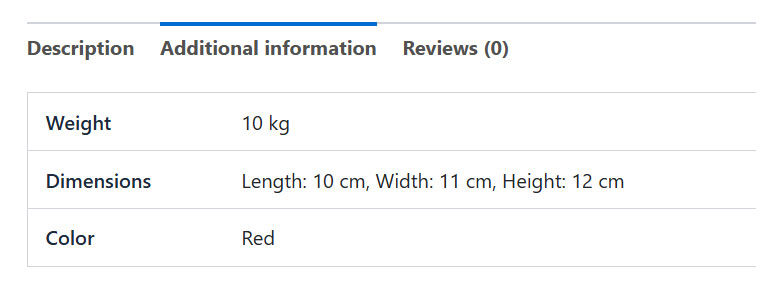 Showing Length, Width, and Height with Labels in WooCommerce Product Dimensions